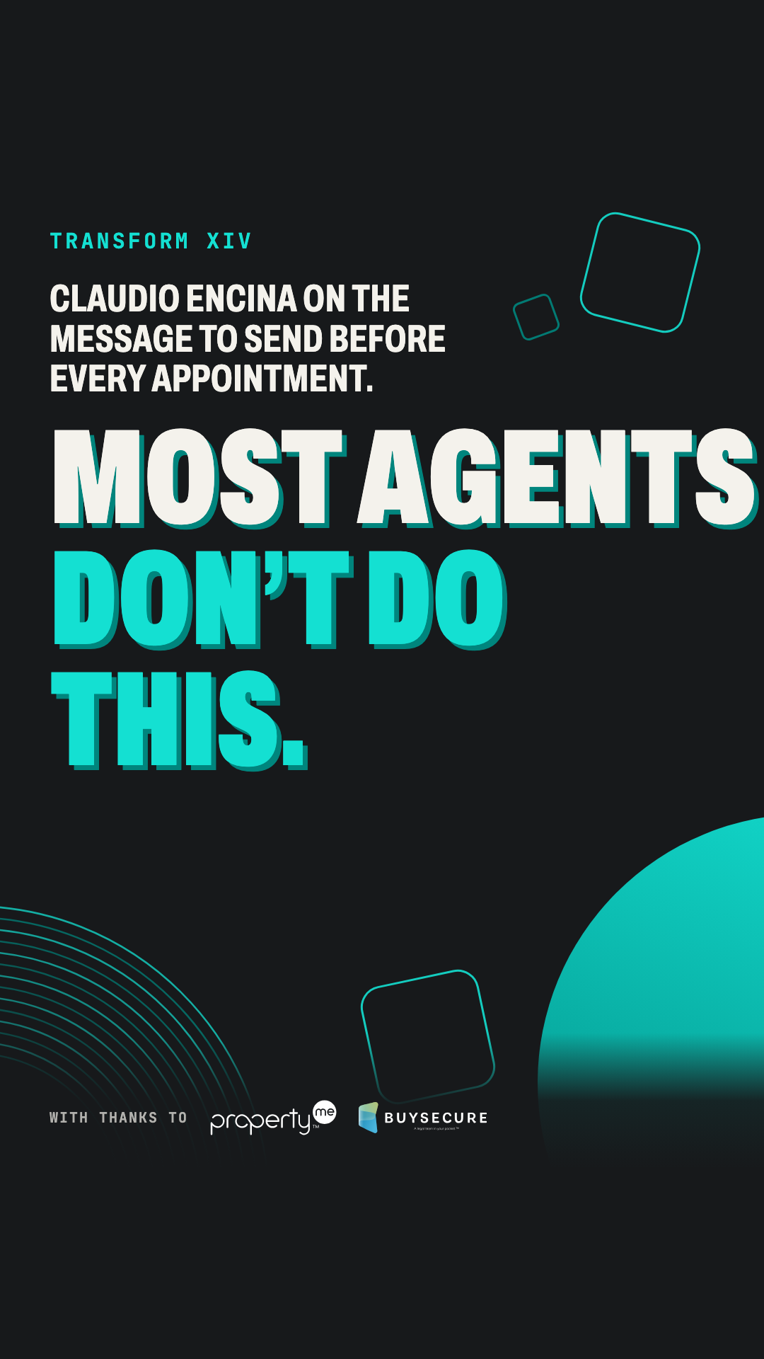 The message to send before every appointment | Transform XIV